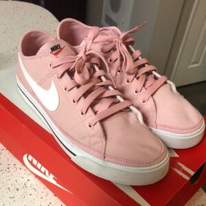 Nike Pink High-Top Sneakers with Suede Finish